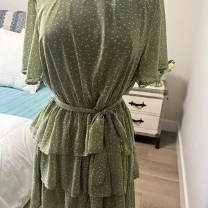 Green Polka Dot Dress